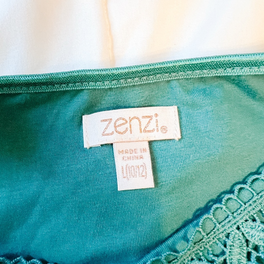 Zhenzi Teal Kids Formal Dress - Picture 4 of 4